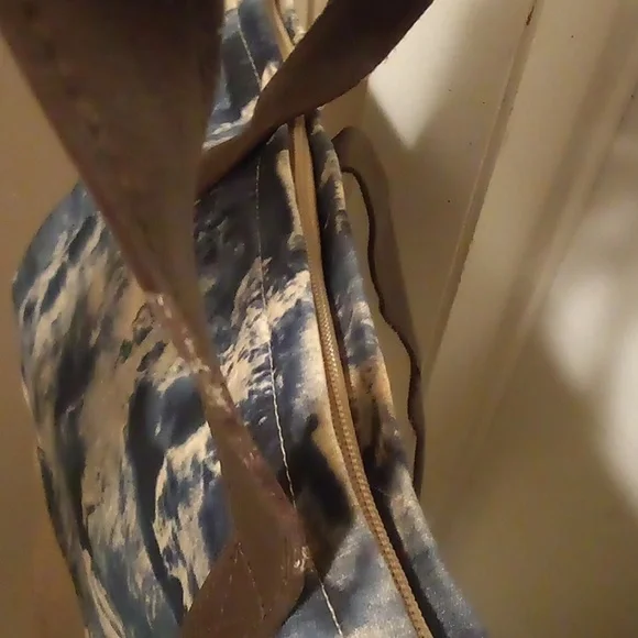 Hobo Multi Color Splatter Blue & White Paint Design Bag & Wallet - Picture 6 of 13